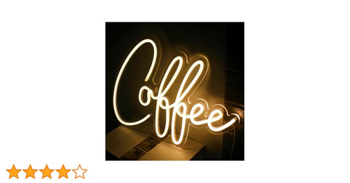 تابلوی نئون coffee با منبع تغذیه USB