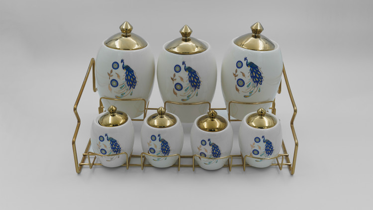 ست پا سماوری ۷ پارچه استند دار پاس کد 10142