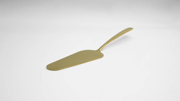 کفگیر استیل طلایی براق مدل سورنا H&M