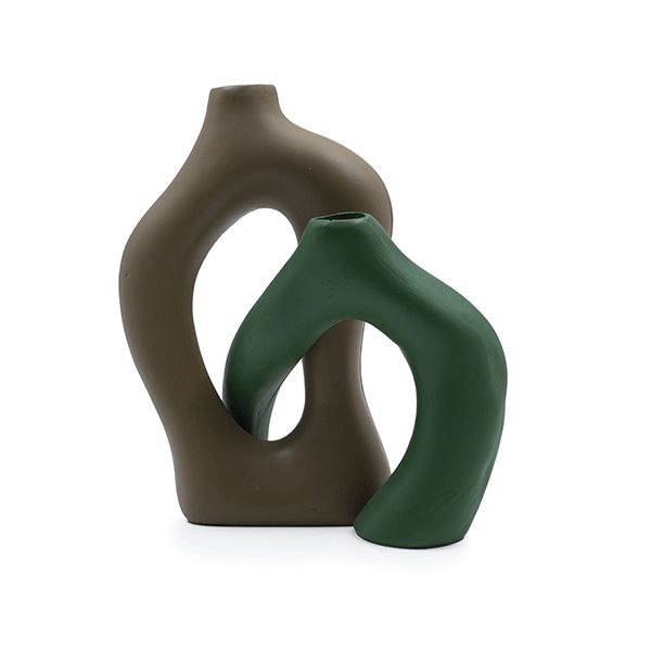 گلدان دکوری رنگی مدل ساناز جفتی