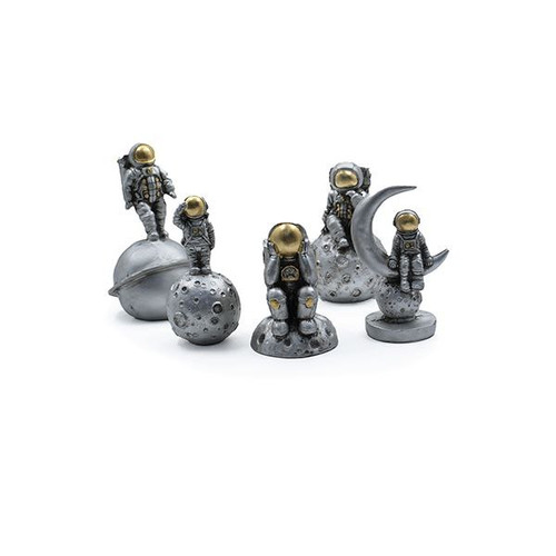 مجسمه فضانورد نقره ای طلایی با 5 مدل