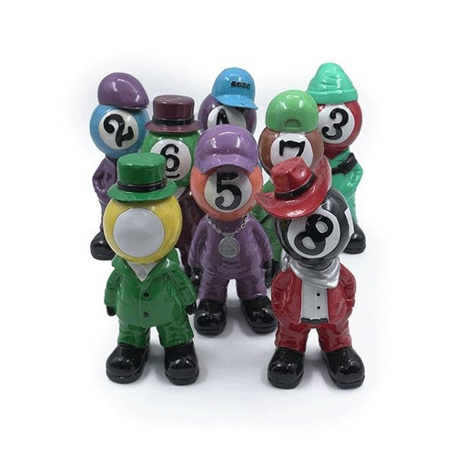 مجسمه دکوری بیلیارد طرح توپ (۸ عددی)