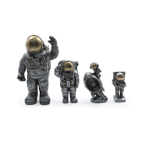 مجسمه فضانورد نقره ای طلایی با 4 مدل