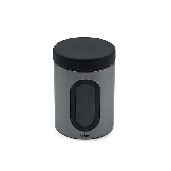 قوطی حبوبات پنجره دار 1kg استیل یونیک مدل 5570 تک