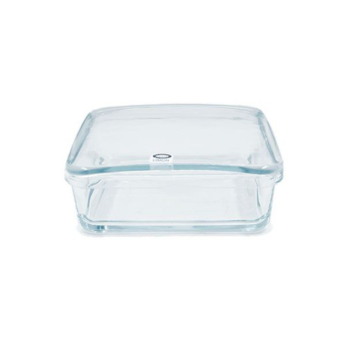 بیسکوییت خوری شیشه ای درب دار لیمون