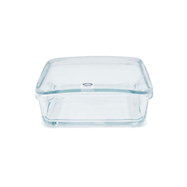 بیسکوییت خوری شیشه ای درب دار لیمون