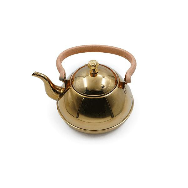 کتری استیل گرد طلایی 1.5 لیتر وارداتی کد M34