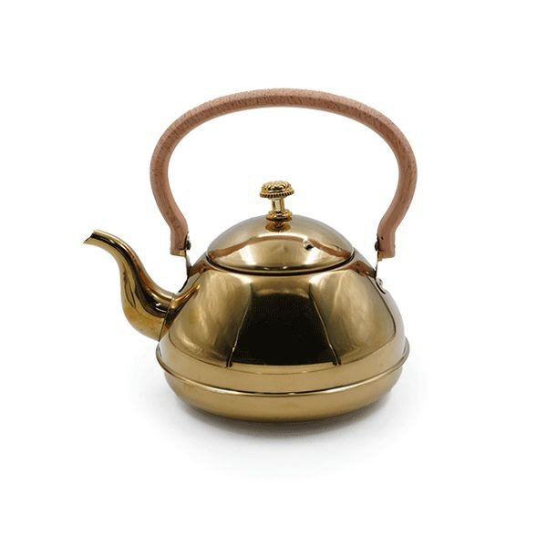 کتری استیل گرد طلایی 1.5 لیتر وارداتی کد M34