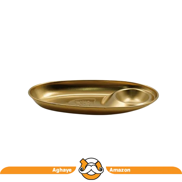 مزهخوری بیضی استیل (طلایی و نقرهای) 3 سایز مختلف