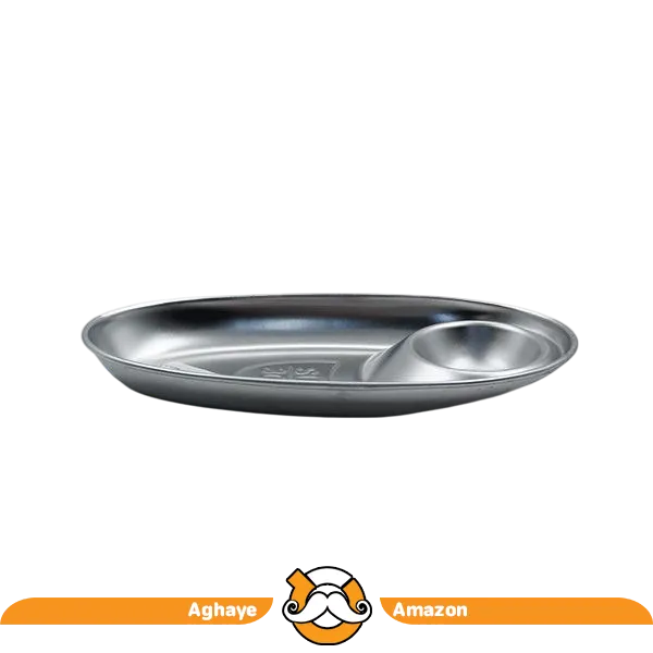 مزهخوری بیضی استیل (طلایی و نقرهای) 3 سایز مختلف