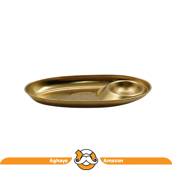 مزهخوری بیضی استیل (طلایی و نقرهای) 3 سایز مختلف