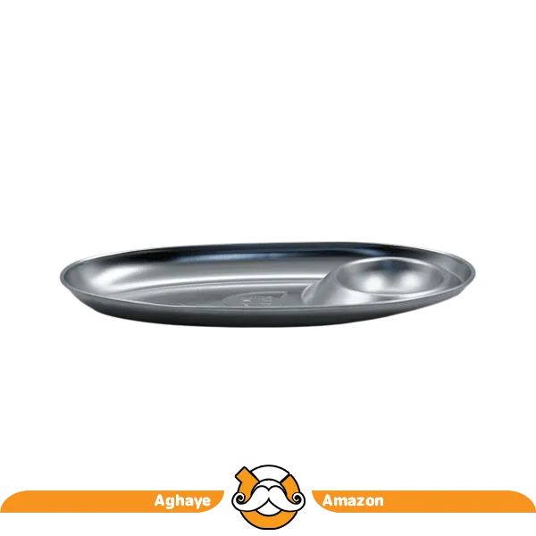 مزهخوری بیضی استیل (طلایی و نقرهای) 3 سایز مختلف