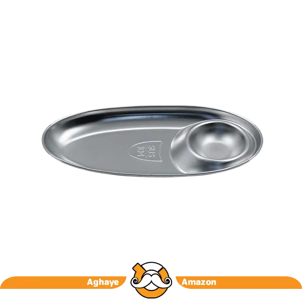 مزهخوری بیضی استیل (طلایی و نقرهای) 3 سایز مختلف