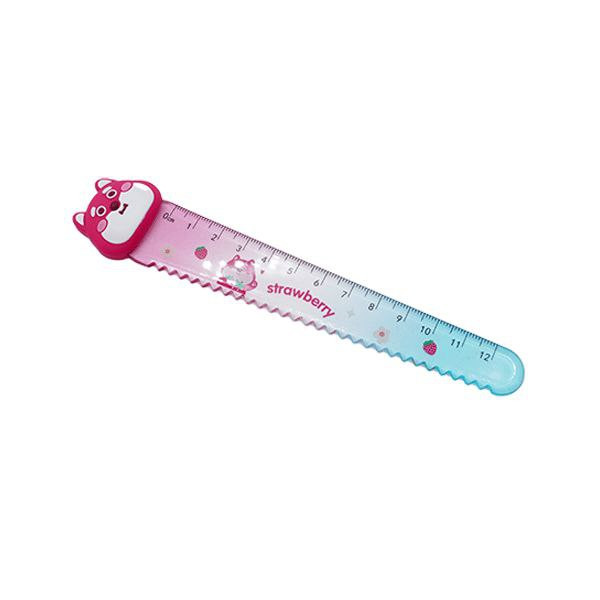 خط کش کرومی طرح خرس توت فرنگی کد 81