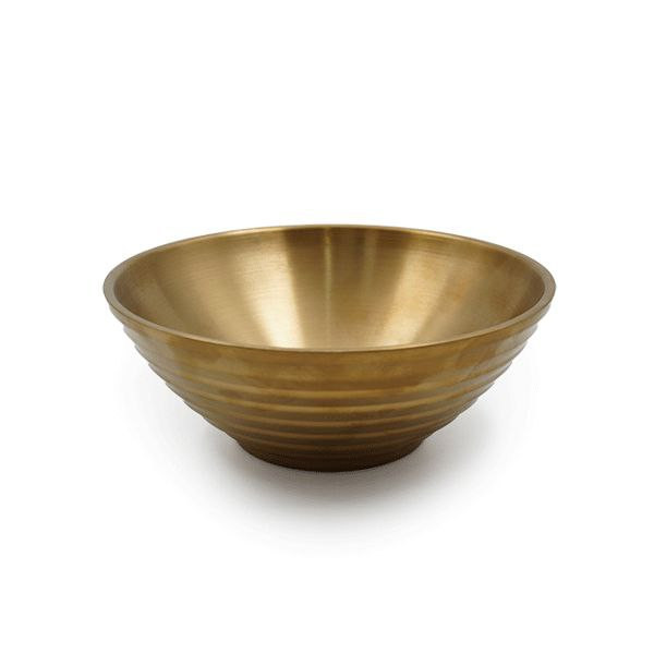 کاسه دوجداره استیل طلایی – 2 سایز