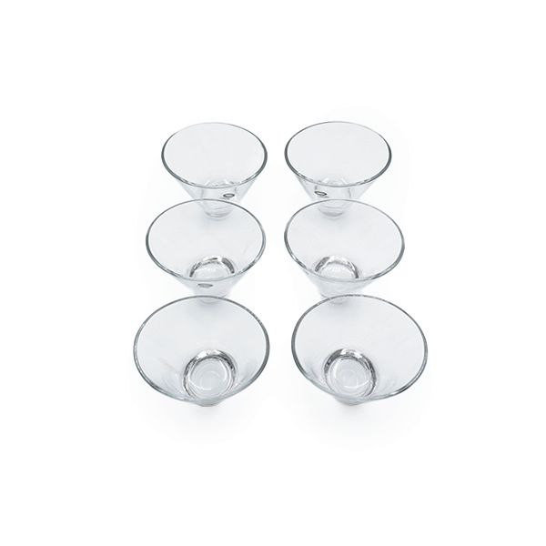 پیاله سرو شیشه ای مخروطی لیمون (6عددی)