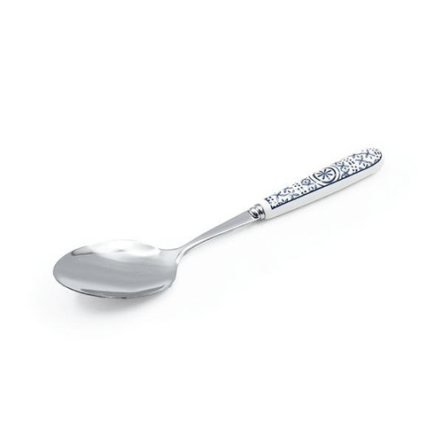 قاشق استیل دسته طرح گل ایکس (6 عددی)