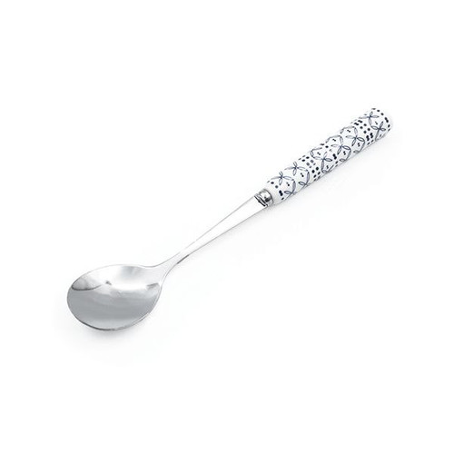قاشق سرو استیل دسته طرح گل ایکس (6 عددی)