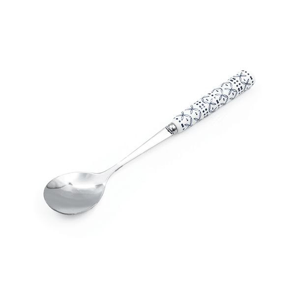 قاشق سرو استیل دسته طرح گل ایکس (6 عددی)