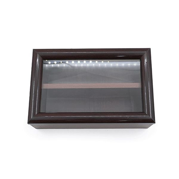 باکس جا قاشق و چنگال چوبی درب دار 2 خانه کد 003