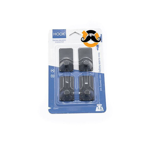 هوک فلزی مشکی (4 عددی) کد 1027