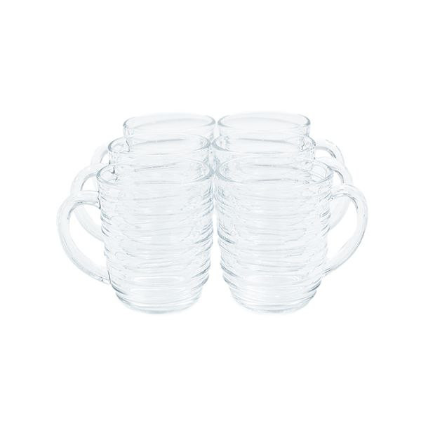 لیوان بلور دسته دار میلان (6 عددی)