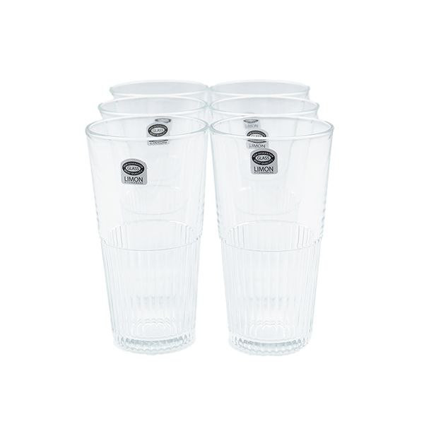لیوان شیشه ای 500 سی سی لیمون (6عددی)