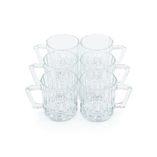 نیم لیوان بلور میلان با دسته مربعی (6 عددی)