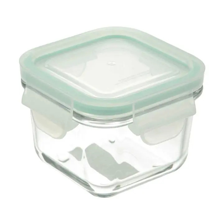 ظرف شیشه ای مربع 200 میلی لیتری لیمون limon