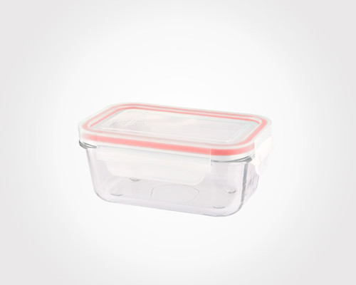 ظرف شیشه ای مستطیل 400 میلی لیتری لیمون limon